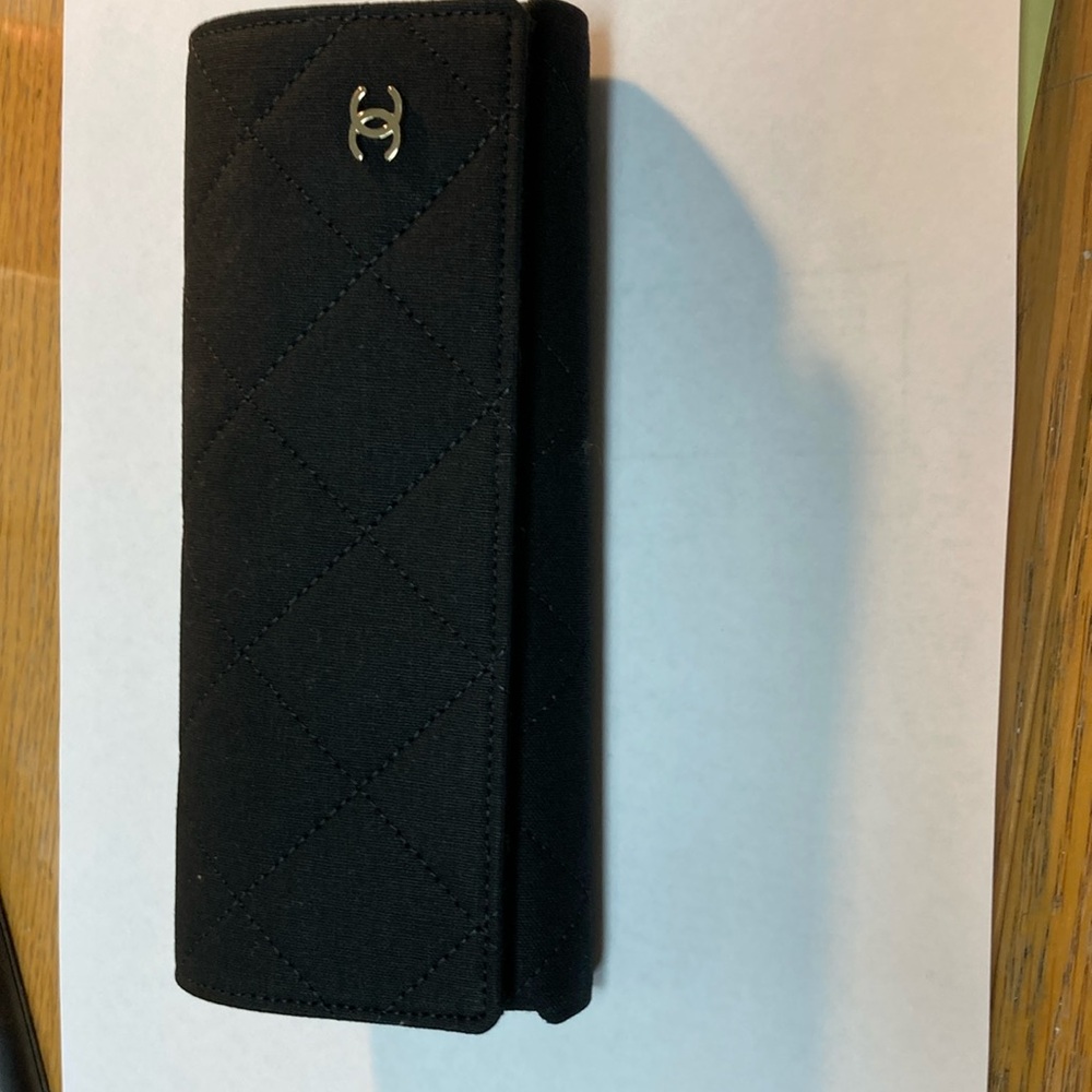 Chanel black eye glass case